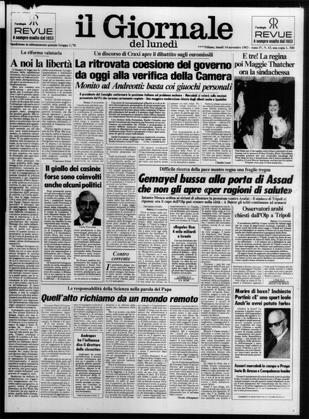 Il giornale del lunedi